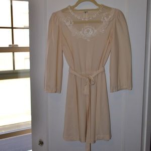 Like New Vintage 70's Cream Party Dress